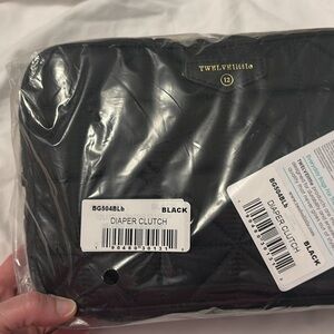 Twelvelittle Quilted Black Diaper Clutch